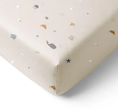 Produktbild von Petite Amélie Spannbettlaken Sea Life - Beige