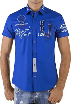 Produktbild von Red Bridge Herren Professionel Design Slim Fit kurzarm Hemd Saxeblue M