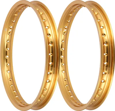 Immagine prodotto di Set: 2 cerchi 1.6 x 16" cerchio in alluminio anodizzato oro - per Simson S50, S51, KR51 Schwalbe, SR4