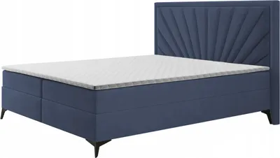 Produktbild von Boxspringbett SANI , Topper Federkern , 160 x 200 cm , ( Blau - Manila 25 )