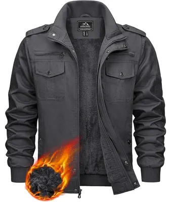 Produktbild von Herren Winter Fleecejacke Sherpa Gefüttert Dunkelgrau Größe S