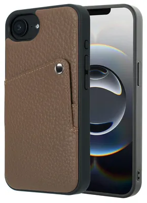 Immagine prodotto di Selencia Riva Back Cover con scomparto per carte iPhone 16e - Mocha Brown