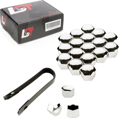 Produktbild von 20x Abdeckkappen Radschraubenkappen Set 17 mm chromfarben glänzend für BMW MINI