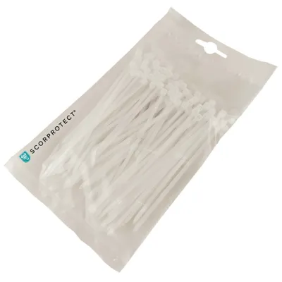 Produktbild von Scorprotect® Profi Kabelbinder aus Nylon naturfarben 2,5 mm x 100 mm Beutel mit 100 Stück