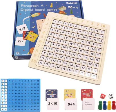 Produktbild von Montessori-Multiplikationsbrett Holz – Einmaleins-Lernspiel für Kinder (Spaß am Lernen)