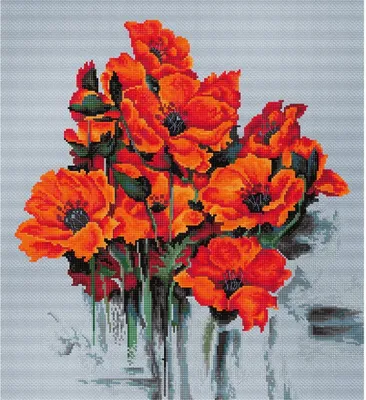 Zdjęcie produktu dla Zestaw do haftu krzyżykowego Luca-S "Maki", wzór liczony, 30,5x33cm