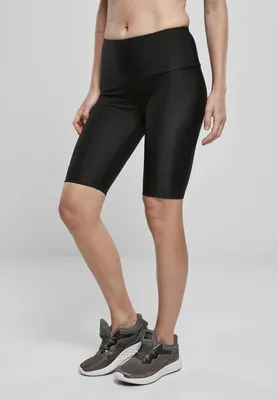 Obrázok produktu pre Urban Classics dámske šortky Dámske lesklé cyklistické šortky s vysokým pásom Black-XS