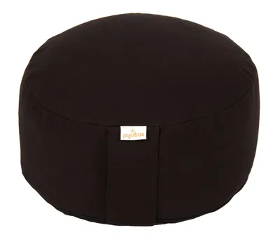 Produktbild von yogabox Meditationskissen BASIC - schwarz 30 x 30 x 13 cm Buchweizenschalen