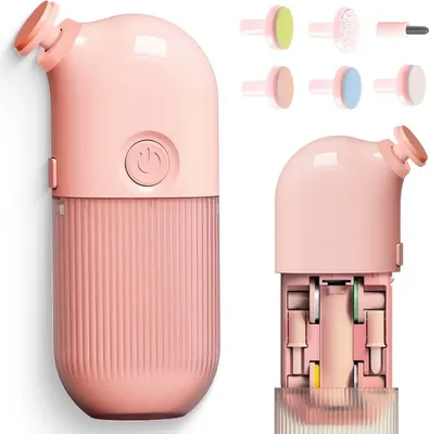 Immagine prodotto di Twinky - Set per la cura delle unghie del bambino - Lima e tagliaunghie elettrico - Tagliaunghie per bambini - 6 testine di affilatura