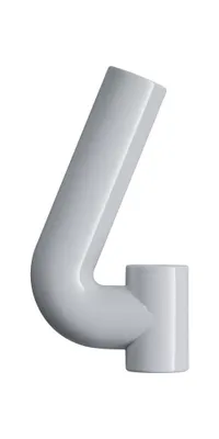 Produktbild von Hausnummer Ziffer 4 Spezial-Polyamid 99 reinweiß 165mm D.33mm HEWI