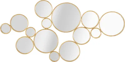 Image de Mauro Ferretti panneau mural avec miroirs 100x2,3x51,5 cm doré