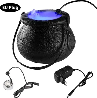 Obrázok produktu pre 12 LED čarodejnica Halloween vedro Halloween kotol s výrobníkom hmly