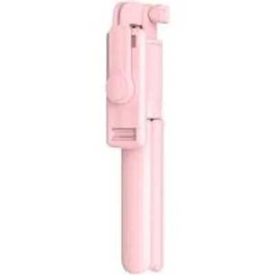 Produktbild von Draadloze Selfiestick mit Stativ und Fernbedienung, ausfahrbare 360° Telefonhalterin, rosa, für Smartphone