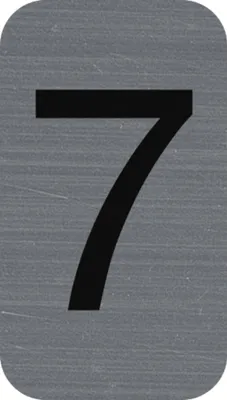 Image de Exacompta Plaque adhésive imitation Aluminium Chiffre 7 2,5x4,4 cm Gris 67187E