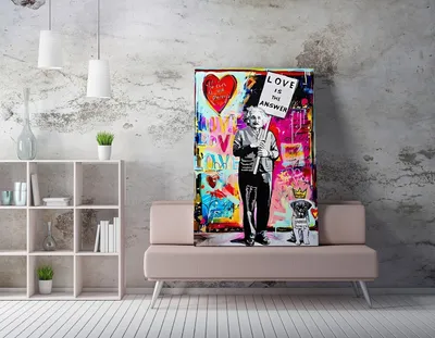 Obrázok produktu pre Wallity, WY356, Dekoratívny obraz na plátne, Viacfarebné, 50 % BAVLNA / 50 % POLYESTER, 50 x 70 cm