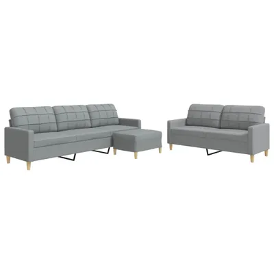 Zdjęcie produktu dla VidaXL 3278327, Szary, Pianka, Metal, Poliester, 2,26 m, 77 cm, 80 cm