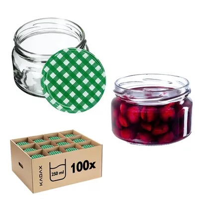 Immagine prodotto di Vasetti KADAX da 250 ml, vasetti per marmellata con coperchio, vasetti ermetici da regalare