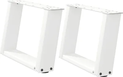 Obrázek produktu pro vidaXL Nohy konferenčního stolku ve tvaru U 2 ks. Bílá 50x(30-31) cm Ocel