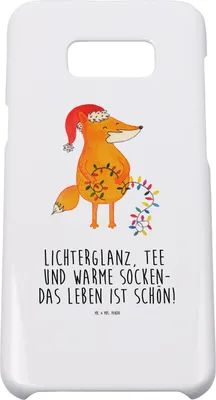 Produktbild von Mr. & Mrs. Panda Samsung Galaxy S8 plus Handyhülle  Fuchs Weihnachten - Weiß - Geschenk, Heiligabend, Handy Case, Winter, Weihnachtszeit, Weihnachtsmann, Hülle, Cover