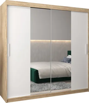Produktbild von Kleiderschrank, Schiebetürenschrank Schlafzimmer, Schrank mit Spiegel TOKYO 1 200 cm