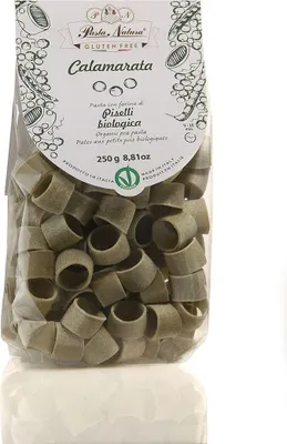 Produktbild von PROTEIN-NUDELN (AUS ERBSEN UND BRAUNEM REIS) CALAMARATA GLUTENFREI  250 g – PASTA NATURA