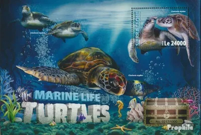 Produktbild von Briefmarken Sierra Leone 2016 Mi Block 941 (kompl. Ausg.) postfrisch Schildkröten (Eretmochelys imbricate, Chelonia mydas)
