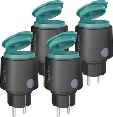 Produktbild von Calex 4x Smarte Außensteckdose 50m Reichweite WLAN Steckdose
