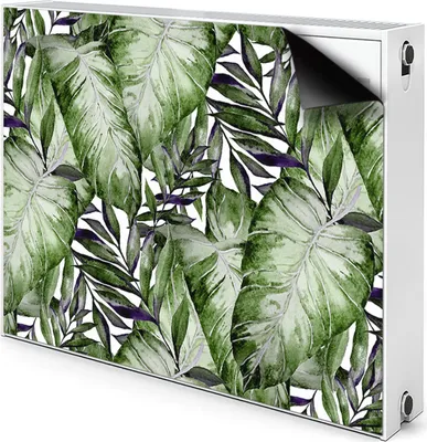 Produktbild von Magnet Heizung Verkleidung Abdeckung Heizung Heizkörperabdeckung 110x60 cm  - Blatt, Monstera