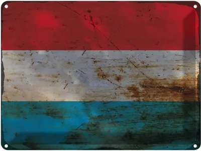 Produktbild von vianmo Blechschild 30x40 cm Luxemburg Luxembourg Flagge Fahne Wappen