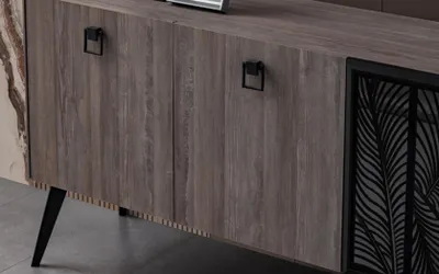 Produktbild von Anrichte Sideboard mit Spiegel Gruppe Holzschrank Schrank Esszimmer