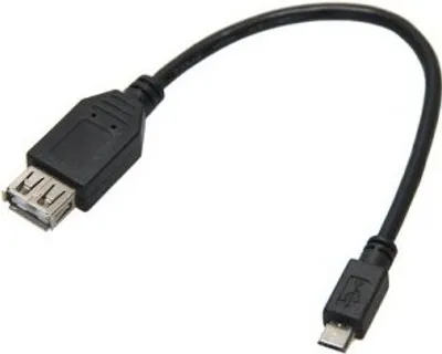 Produktbild von USB-A-auf-Micro-B-Adapter, 0,2 m, schwarz 2,5 W, 0,5 A, 480 Mbit/s, USB 2.0