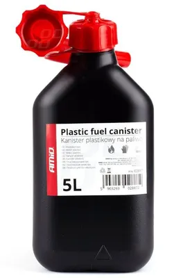 Produktbild von AMiO 02887 Reservekanister Benzinkanister Dieselkanister Plastik 5L Schwarz