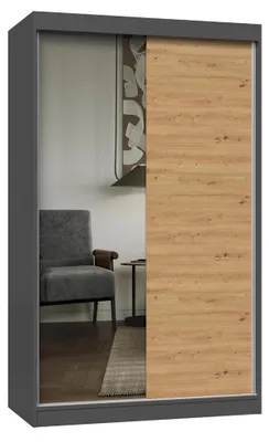 Zdjęcie produktu dla Szafa Iga 120 A/B ANTRACYT ARTISAN
