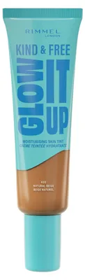 Immagine prodotto di Rimmel London Kind & Free GLOW IT UP Fondotinta idratante, 400, Beige naturale, Lenisce la pelle sensibile, Incarnato sano e luminoso, Idrata la