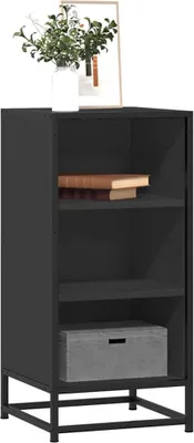 Zdjęcie produktu dla vidaXL Kredens czarny 35,5x35x76 cm materiał drewnopochodny i metal