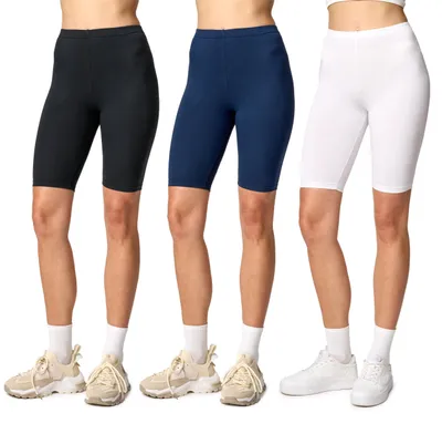 Produktbild von Merry Style Damen Kurze Leggings aus Viskose (Schwarz/Navy/Weiß, XS) MS10-145