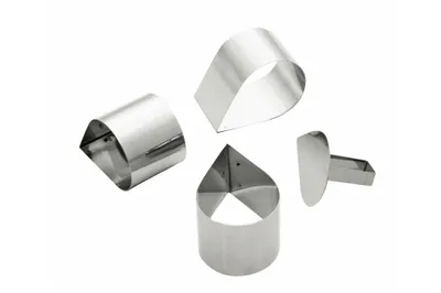 Produktbild von Schaumspeisering Dessertform Mousse-Ring Schaumgebäckringe 4er Set Tropfen 70x55mm