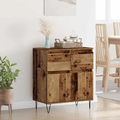 Produktbild von vidaXL Sideboard Altholz 60 x 35 x 70 cm Verbundholz und Eisen