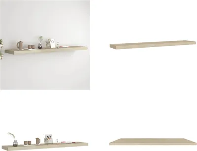Obrázek produktu pro vidaXL Plovoucí police dubový vzhled 120x23,5x3,8 cm MDF - Nástěnná police - Nástěnné police - Plovoucí nástěnná police - Plovoucí nástěnná police