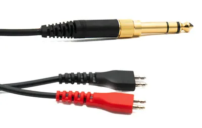 Immagine prodotto di SYSTEM-S cavo di ricambio da 5 m con jack AUX e spina da 6,35 mm per cuffie Sennheiser HD 660S 650 600 580 a spirale