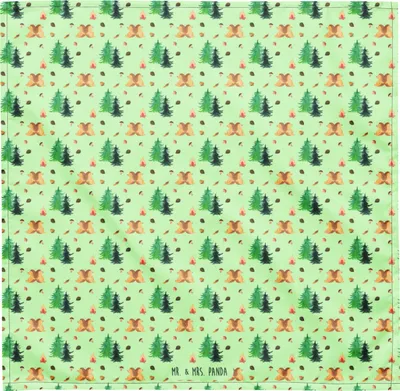 Produktbild von Mr. & Mrs. Panda Halstuch Igel händchenhaltend M - Grün - Geschenk, Haarband, Verknallt, Hundehalstuch, Bandana, Stirnband, Multifunktionstuch, glücklich, Freundin, Love