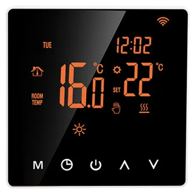 Produktbild von ME81H Smart WIFI LCD Thermostat Water Floor Heating Wall Boiler Electric Floor Heating Thermostat for Tuya AC230VOrange Background White Button 16A