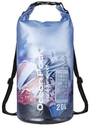Produktbild von Wasserdichter Dry Bag Rucksack, 20 Liter, für Kajakfahren und Schwimmen