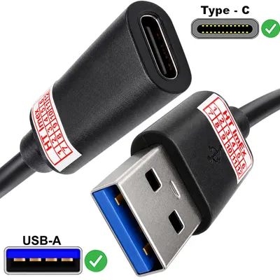 Produktbild von USB-A 3.0 Stecker auf USB-C Buchse Kabeladapter OTG Konverter 5 Gbps