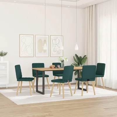 Immagine prodotto di vidaXL Sedie da pranzo 6 pz. Tessuto verde scuro