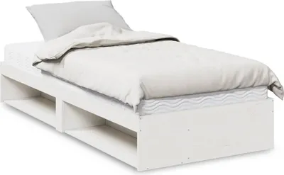 Obrázok produktu pre Denná posteľ s matracom Biela 100x200 cm masívna borovica