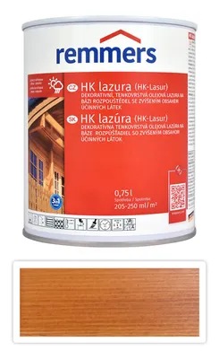 Obrázek produktu pro REMMERS HK lazura - ochranná lazura na dřevo pro exteriér 0.75 l Pinie