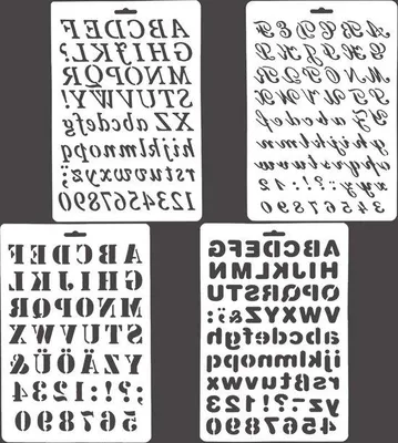 Image de Pochoirs de lettres pour album photo DIY et scrapbooking - Pochoirs alphabétiques