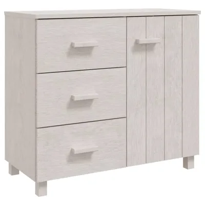Produktbild von Sideboard HAMAR Weiß 90x40x80 cm Massivholz Kiefer