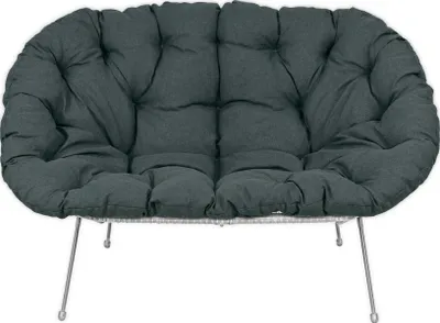 Sedia A Uovo In Vimini Con 4 Cuscini Robusta Struttura In Metallo Poltrona A Uovo Per Patio Cortile